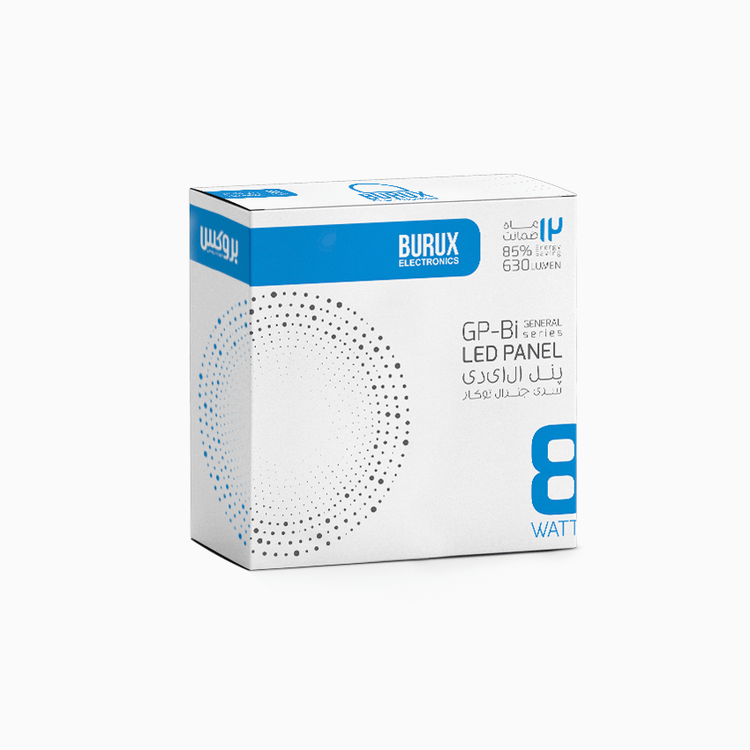 پنل پلی کربنات توکار 8 وات _ LED مهتابی بروکس