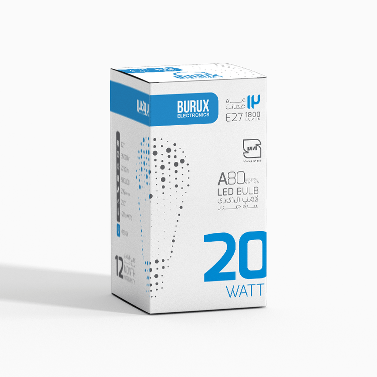 لامپ LED حبابی 20 وات A80 نور مهتابی بروکس