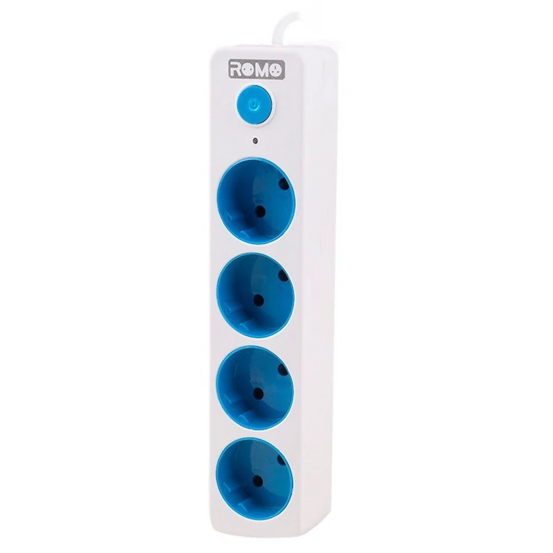 سیم سیار 4 خانه مستطیل جعبه دار کابل کوتاه رومو