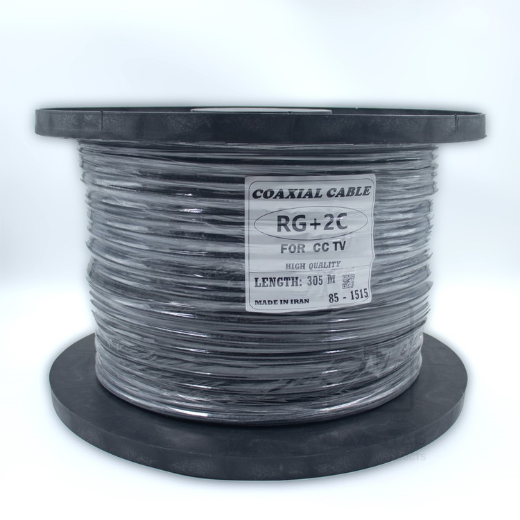 کابل دوربین ترکیبی تک کابل کرمان (صدراتل) RG59 + 2C Power Cable