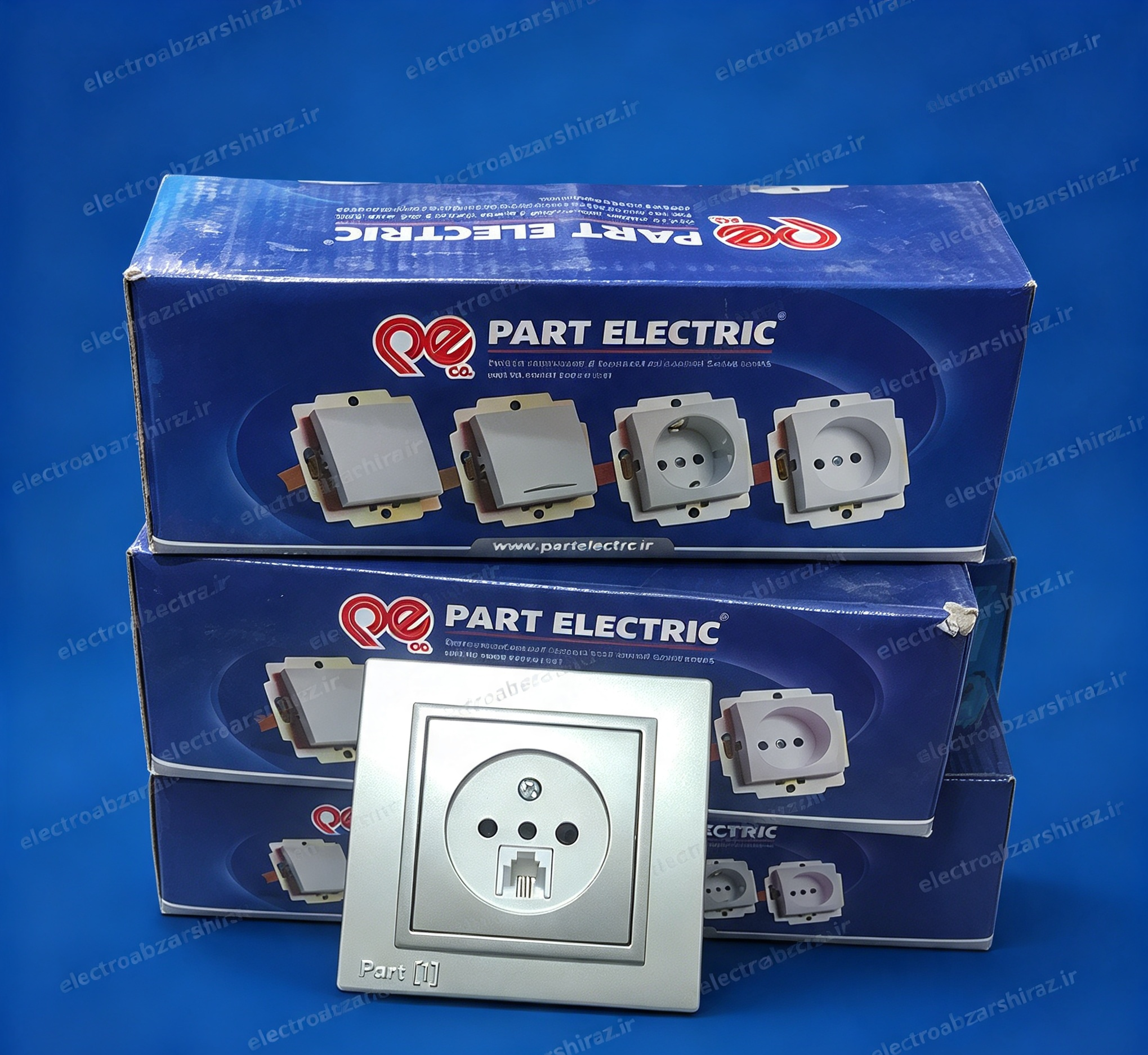 پریز تلفن دو منظوره بژ مدل (پارت) پارت الکتریک